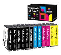 Hookink XP-4100 Cartouches d'encre Compatible avec Epson E603XL | Expression Home XP-2100 XP-2105 XP-3100 XP-3105 XP-3150 XP-4100 XP-4105 WF-2810 WF-2830 WF-2835 WF-2850 (Lot de 12)