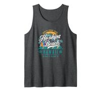 Ho'okipa Beach Park North Shore Maui Hawaï Retro Sun Surf Débardeur, Homme, Chiné Foncé, XL