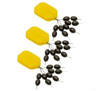 Hooklink Plomb Clinga pour pêche à la carpe, poids en caoutchouc tungstène à glisser sur le maillon de crochet et mastic d'ancrage pour installation d'extrémité de ligne de pêche (6 mm)