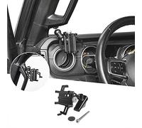 Hoolcar Support de téléphone portable pour JL A avec poignée de préhension pilier réglable et stabilisateur anti-secousses pour Jeep Wrangler JL JLU et Gladiator JT 2018-2021