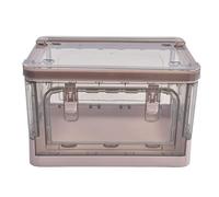 HOOLEEY Stackable Storage Bin Pink Double Door 4 Wheel Foldable for Office Home Bedroom