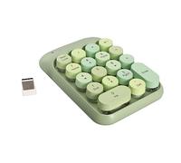 Hooleey Wireless Numeric Keypad 2.4G 18 Keys Low Noise Colorful Round Key Cap Number Pad for Computer Laptop
