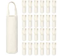 Hoolerry Lot de 24 Sacs à vin en Toile avec poignée pour Sublimation - Réutilisables et lavables, Tel qu'illustré, as Shown in The Pictures, Moderne