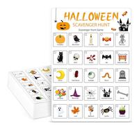 Hoolerry Lot de 30 cartes de chasse au trésor nature pour enfants et adultes (Halloween)