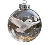 HOOLRZI 3. Décoration de Noël en acrylique transparent fabriquée à la main pour sapin de Noël