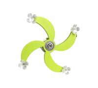 HOOLRZI 4 feuilles rotatives moulins à vent jouet à mâcher perroquet roue interactive oiseau plateau tournant suspendu Spinner roue tournante