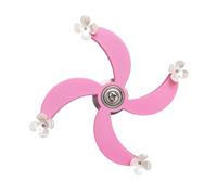 HOOLRZI 4 feuilles rotatives moulins à vent jouet à mâcher perroquet roue interactive oiseau plateau tournant suspendu Spinner roue tournante