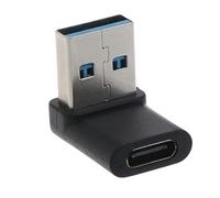 HOOLRZI Adaptateur convertisseur USB 3.0 mâle vers type C femelle - Transfert de données de type C - Convertisseur 10 Gbit/s - Adaptateur USB C à angle droit à 90 degrés - Transfert de données à haute