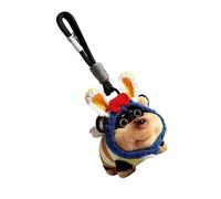 HOOLRZI Adorable porte-clés avec pendentif en forme de chien pollinisateur en peluche courte douce à suspendre pour femme et fille, E, taille unique