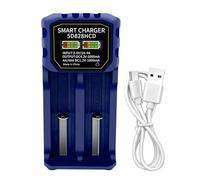 HOOLRZI Alimentation USB double baie de charge pour batterie 18650 26650 26800 21700 Détection intelligente Compatibilité universelle Batterie USB double fente intelligente