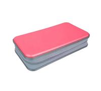 HOOLRZI Boîte de rangement à 80 emplacements pour CD - Protection anti-poussière - Pour une utilisation en voyage, Rouge