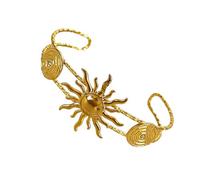 HOOLRZI Bracelet ouvert tendance inspiré des étoiles de mer, conque, soleil, bijoux en acier inoxydable, bracelet réglable en acier inoxydable, taille unique, Comme décrit