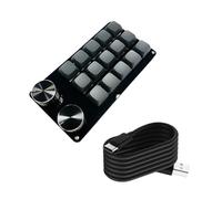 HOOLRZI Clavier macro mécanique 9 touches, 10 touches, 12 touches, 15 touches avec bouton personnalisable, commutateurs remplaçables à chaud pour joueurs et programmeurs