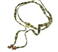 HOOLRZI Collier artistique tressé à la main en coton rayé - Bijou tendance pour festival de musique - Collier en coton hypoallergénique, taille unique, Comme décrit, Comme décrit.
