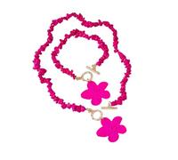HOOLRZI Collier et ensemble tendance pour femme avec pendentif floral délicat fait à la main - Accessoires hypoallergéniques