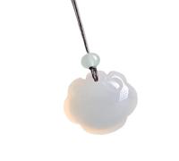 HOOLRZI Collier ethnique délicat en jade pour femme à la recherche d'individualité et de profondeur culturelle dans leur collection de bijoux Pendentif en jade unique, taille unique, Comme décrit