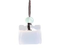 HOOLRZI Collier ethnique délicat en jade pour femme à la recherche d'individualité et de profondeur culturelle dans leur collection de bijoux Pendentif en jade unique, taille unique, Comme décrit