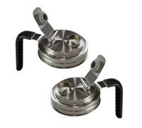 HOOLRZI Couvercle à bec verseur pour bocaux Mason en acier inoxydable résistant à la rouille et anti-fuite Accessoire de cuisine et de camping Accessoires de fête en plein air