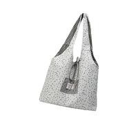 HOOLRZI Élégant sac à bandoulière double face pour filles, grande capacité, résistant à l'usure, sac à main en toile avec sangle de soutien, sac à la mode design bidirectionnel, Noir , One Size