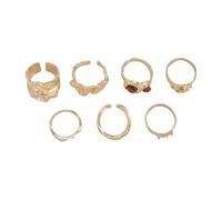 HOOLRZI Ensemble de bagues géométriques élégantes avec pierres précieuses élégantes et portables pour mariages et fêtes, E, Comme décrit, Comme décrit.