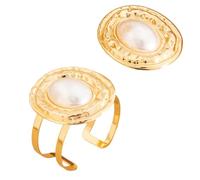 HOOLRZI Ensemble de bijoux tendance ovales et réglables faits à la main pour femmes et filles matures, taille unique, Comme décrit