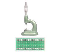 HOOLRZI Ensemble d'outils de presse ergonomique pour boîtier de montre comprenant 48 matrices et corps en alliage d'aluminium pour l'entretien des bijoux d'horlogerie
