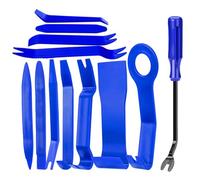 HOOLRZI Ensemble d'outils d'installation de démontage d'intérieur de véhicule avec poignée ergonomique sans trace, 12 pièces avec étui de rangement de protection, accessoires d'installation stéréo de