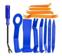 HOOLRZI Ensemble d'outils d'installation de démontage d'intérieur de véhicule avec poignée ergonomique sans trace, 12 pièces avec étui de rangement de protection, accessoires d'installation stéréo de