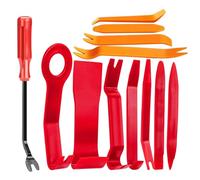 HOOLRZI Ensemble d'outils d'installation de démontage d'intérieur de véhicule avec poignée ergonomique sans trace, 12 pièces avec étui de rangement de protection, accessoires d'installation stéréo de