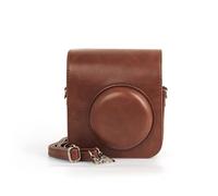 HOOLRZI Étui en cuir synthétique souple pour appareil photo Mini12 avec bretelles, marron