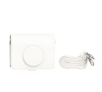 HOOLRZI Étui pour appareil photo EVO PU léger et sac à bandoulière avec sangle réglable et support en cuir, blanc