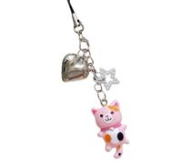 HOOLRZI Fahshionable Adorable bracelet de téléphone et porte-clés en perles artisanales pour femme tendance