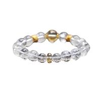 HOOLRZI Fait à la main pour la prospérité et la bonne fortune Chaîne de main en perles de cristal avec bande élastique Unisexe Bijoux spirituels tendance, 10 mm, Comme décrit