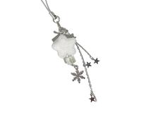 HOOLRZI Flocage d'hiver Flocage Flocon de neige étoile Téléphone Accessoire Téléphone Lanière Texture Alliage Convient pour un usage quotidien ou des occasions spéciales