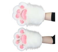 HOOLRZI Fournitures de Cosplay, Gants de Patte de Chat, Haricots d'orteil pour Filles, Accessoires de Cosplay d'halloween, Fursuit de Patte de bête, Gants de Patte surdimensionnés Mignons