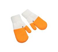 HOOLRZI Gants coupe-vent en tricot unisexe doux pour couvrir intégralement les doigts pour le travail, les parents, les enfants, chauds pour l'hiver, blanc, L