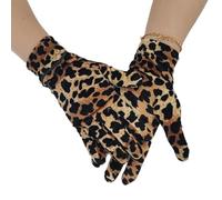 HOOLRZI Gants légers en polyester élégants avec imprimé animal unisexe pour intérieur et extérieur Motif léopard