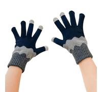 HOOLRZI Gants tricotés à motif floral pour femme et fille - Design élégant - Coupe-vent - Épais - Chaud - Pour le cyclisme, le ski - Utilisation quotidienne - Gants d'hiver pour temps froid, b, taille