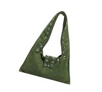 HOOLRZI Hobos Sac à main sous le bras, sac à main avec fermeture éclair, sac à bandoulière pour femme, sac de transport, cadeau tendance sous les bras, Vert, One Size
