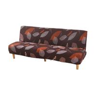 HOOLRZI Housses de futon sans accoudoirs extensibles pliables avec fond élastique imprimé