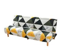 HOOLRZI Housses de futon sans accoudoirs extensibles pliables avec fond élastique imprimé