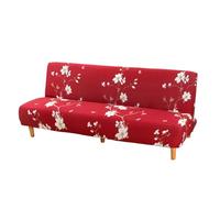 HOOLRZI Housses de futon sans accoudoirs extensibles pliables avec fond élastique imprimé