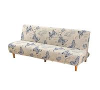 HOOLRZI Housses de futon sans accoudoirs extensibles pliables avec fond élastique imprimé