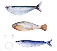 HOOLRZI Jouet de Poisson sautant interactif Rechargeable, Batterie à la Menthe à Chat et Action de Bascule pour Les félins, Exercice de Jeu, Jouet de maquereau