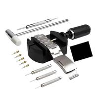 HOOLRZI Kit de retrait de maillons de montre et de rechange pour outil de retrait de maillons de bracelet de montre professionnel, Noir , 52PCS