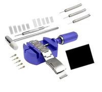 HOOLRZI Kit de retrait de maillons de montre et de rechange pour outil de retrait de maillons de bracelet de montre professionnel, bleu, 12PCS