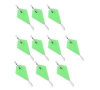 HOOLRZI Lot de 10 clips de pêche rotatifs pivotants - Connecteur lumineux triangulaire - Accessoires durables - Petite broche rotative