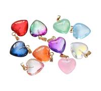 HOOLRZI Lot de 10 pendentifs multifonctionnels en acrylique en forme de cœur pour créer un joli pendentif en acrylique, One Size, Comme décrit