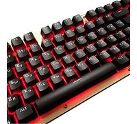 HOOLRZI Lot de 104 capuchons de touches en ABS transparent pour clavier mécanique russe et coréen rétroéclairé pour Cherry MX Switch ABS rétroéclairé