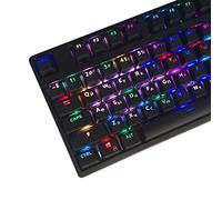 HOOLRZI Lot de 104 capuchons de touches en ABS transparent pour clavier mécanique russe et coréen rétroéclairé pour Cherry MX Switch ABS rétroéclairé
